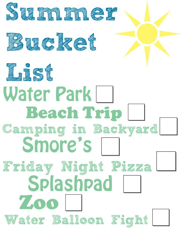 Summer-Bucket-List-Check-list